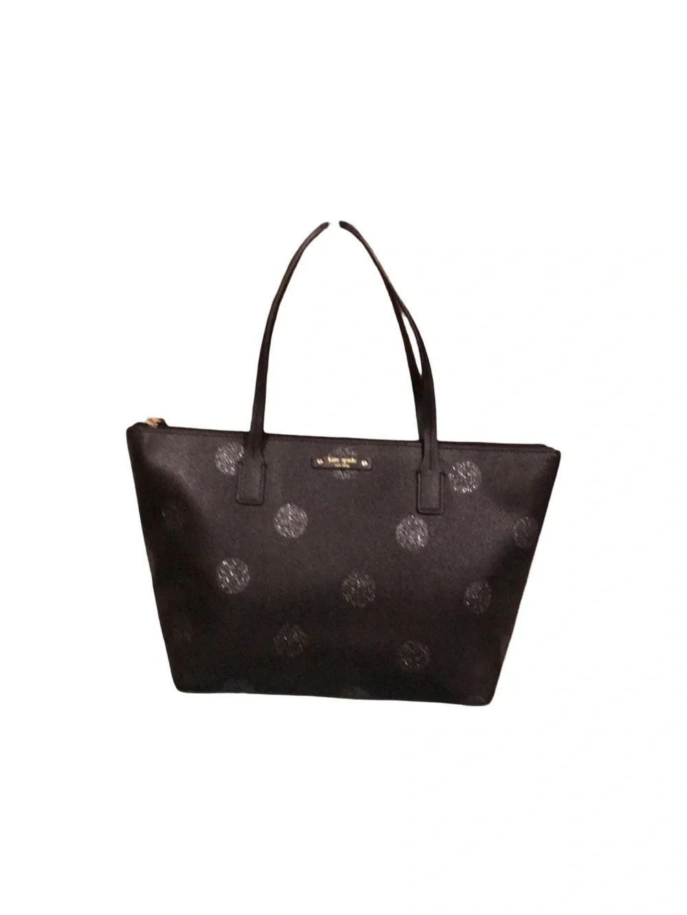 Kate Spade Hani Haven Lane Glitter Polka Dot Tote Bag